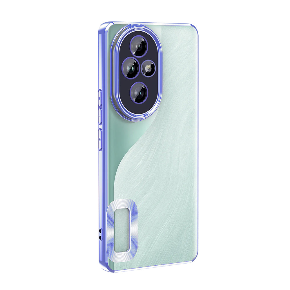 Honor 200 Pro Kılıf Kamera Korumalı Logo Gösteren Zore Omega Kapak Gümüş