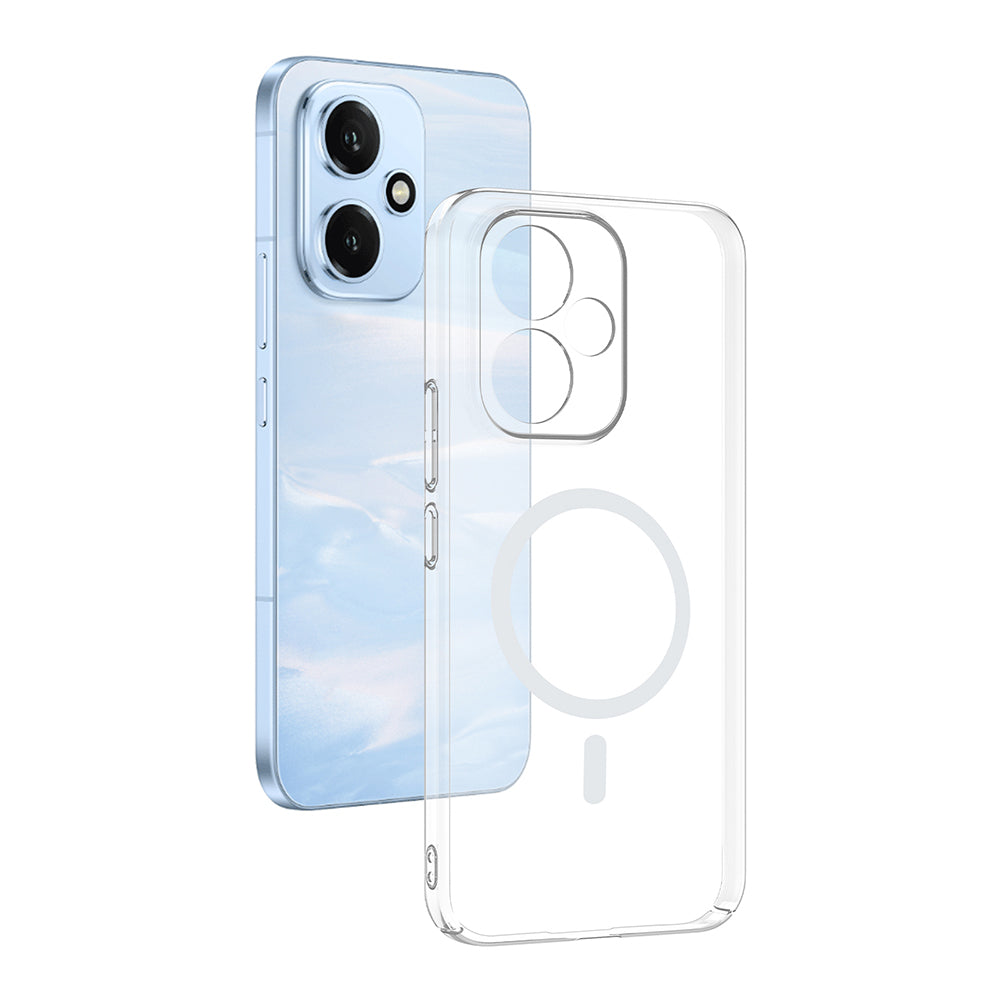 Honor 400 Kamera Korumalı M-Safe Şarj Özellikli Şeffaf Zore London Sert PC Kapak Şeffaf
