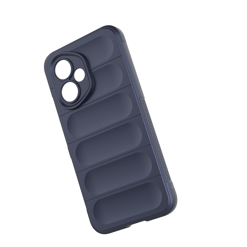 Honor 400 Kılıf Esnek TPU Oyuklu Arka Yüzey Tasarımlı Zore Etnik Silikon Kapak Lacivert