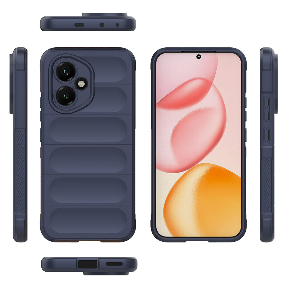 Honor 400 Kılıf Esnek TPU Oyuklu Arka Yüzey Tasarımlı Zore Etnik Silikon Kapak Koyu Yeşil