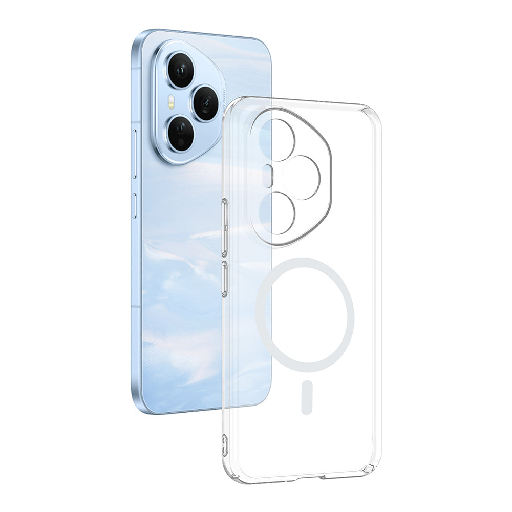 Honor 400 Pro Kamera Korumalı M-Safe Şarj Özellikli Şeffaf Zore London Sert PC Kapak Şeffaf