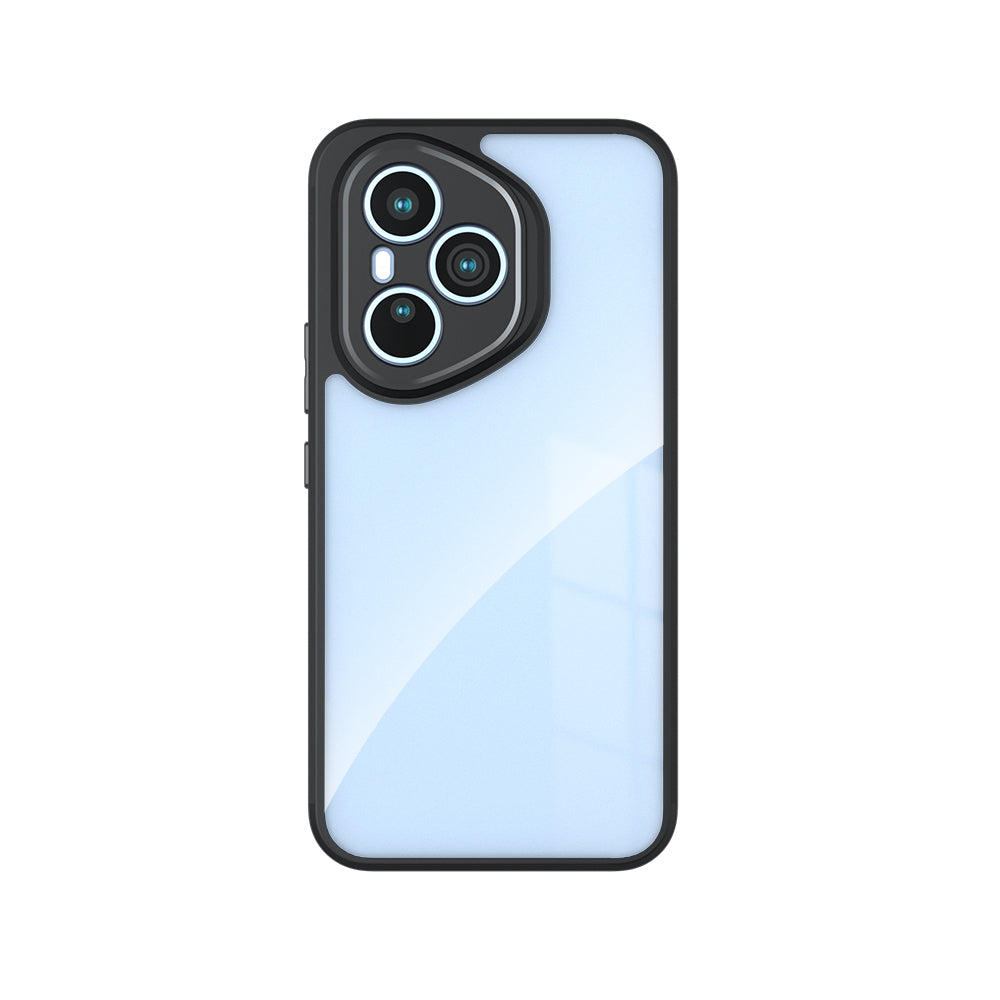 Honor 400 Pro Kılıf Kamera Korumalı Şeffaf Arka Yüzey Zore New Roll Kapak Siyah