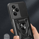 Honor 400 Pro Kılıf Magnetik Standlı Kamera Korumalı Zore Sürgülü Vega Kapak Mavi