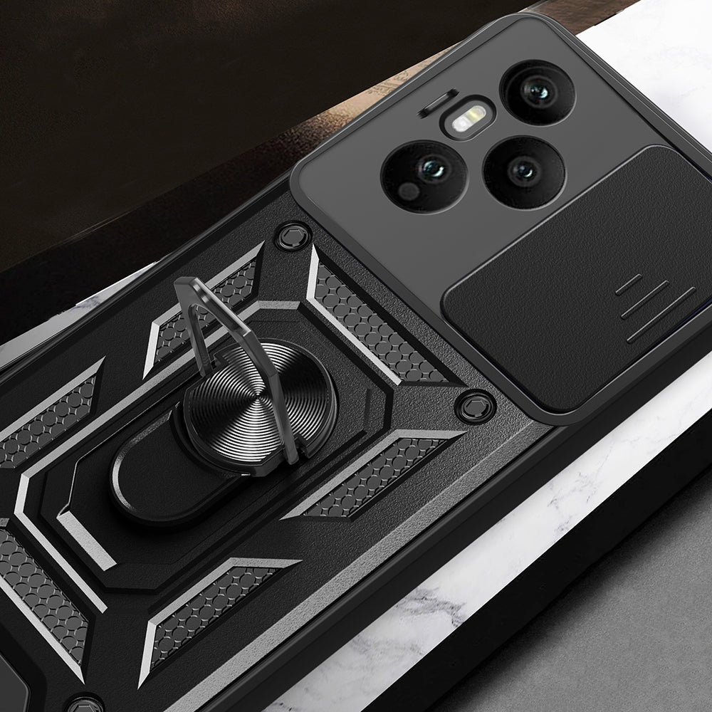 Honor 400 Pro Kılıf Magnetik Standlı Kamera Korumalı Zore Sürgülü Vega Kapak Mavi