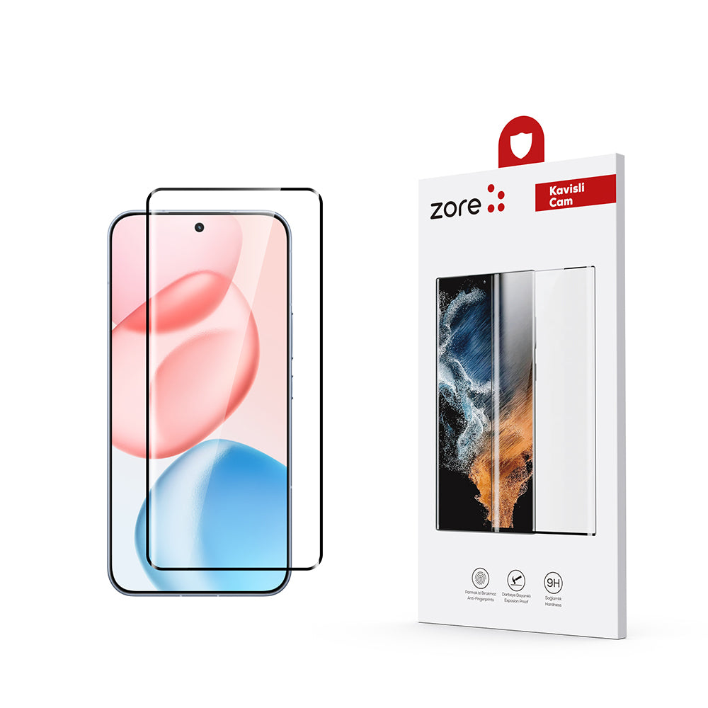 Honor 400 Pro Zore Full Yapışkanlı Cam Ekran Koruyucu Şeffaf