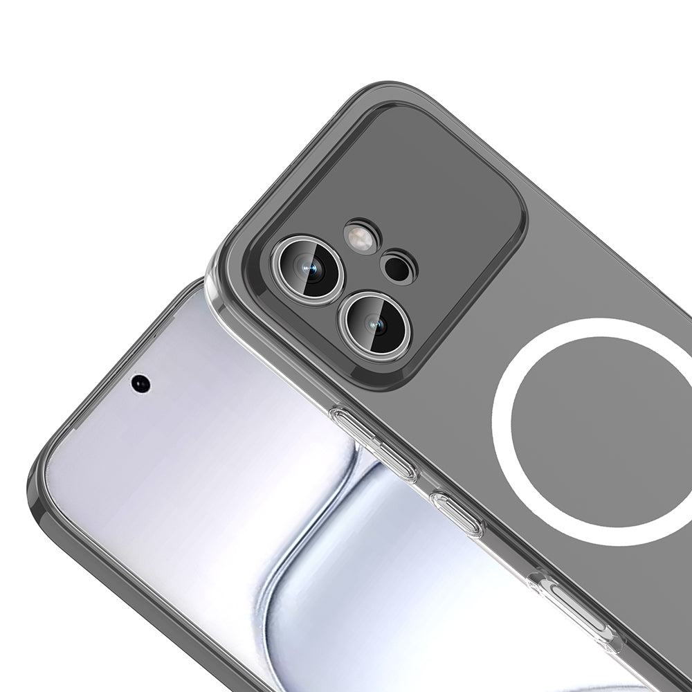 Honor 600 5G Kamera Korumalı M-Safe Şarj Özellikli London Sert PC Kılıf Şeffaf