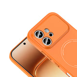 Honor 600 5G Kılıf M-Safe Şarj Özellikli Kamera Korumalı Zore Elio Sert PC Kapak Turuncu