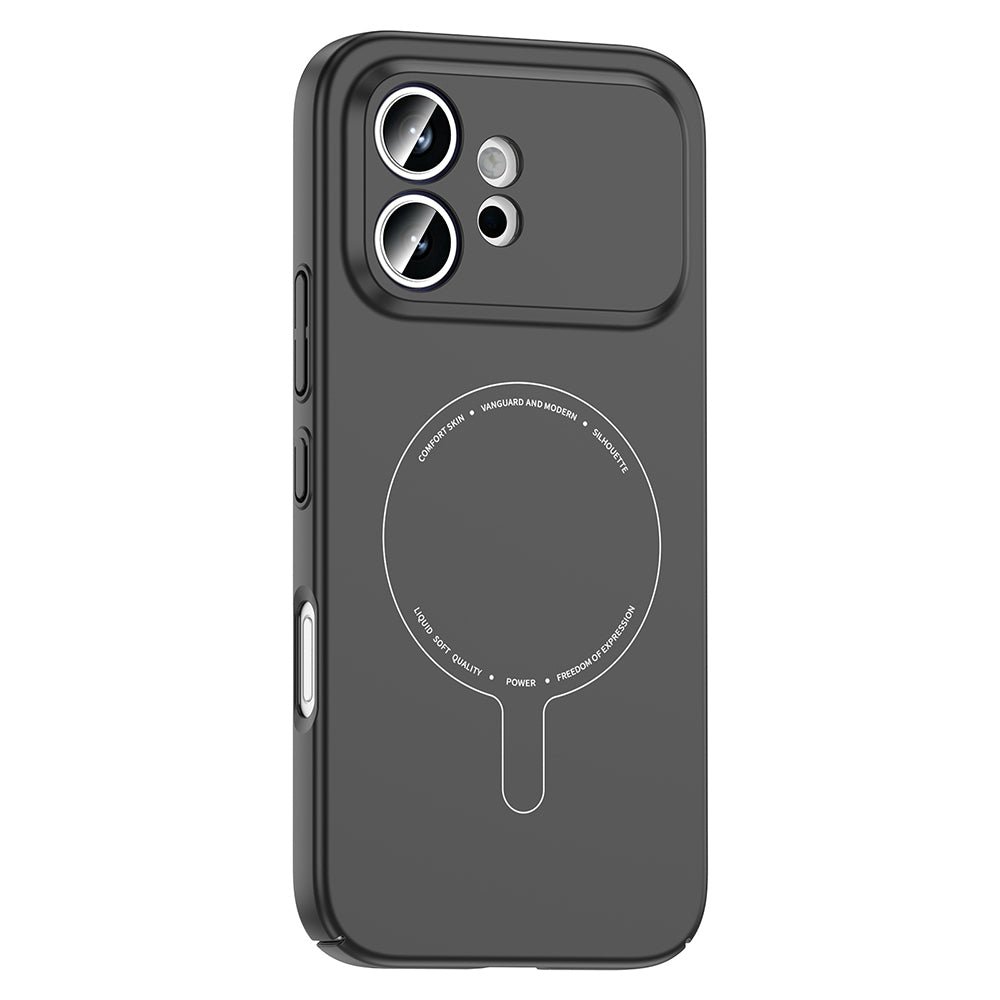 Honor 600 5G Kılıf M-Safe Şarj Özellikli Kamera Korumalı Zore Elio Sert PC Kapak Siyah