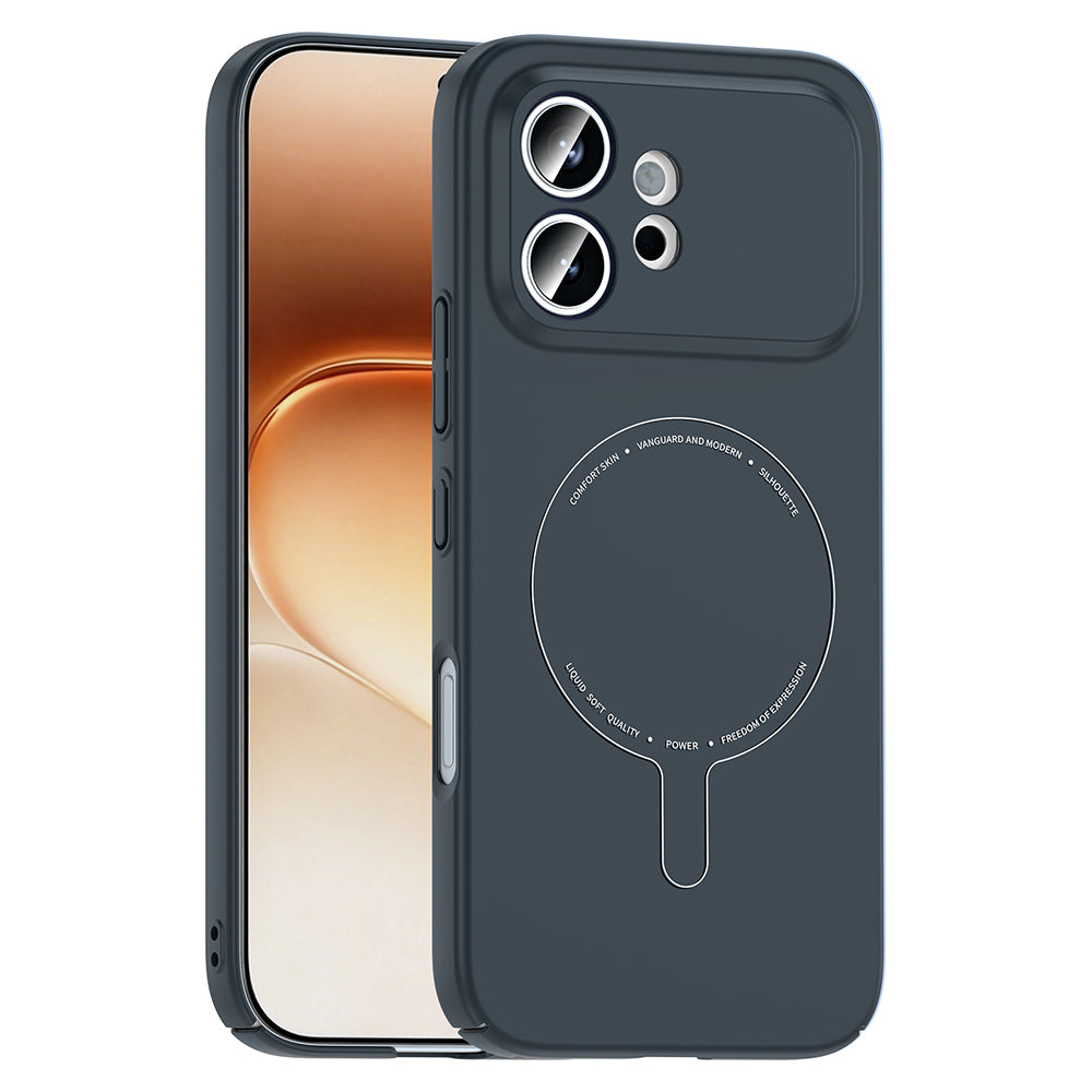 Honor 600 5G Kılıf M-Safe Şarj Özellikli Kamera Korumalı Zore Elio Sert PC Kapak Lacivert