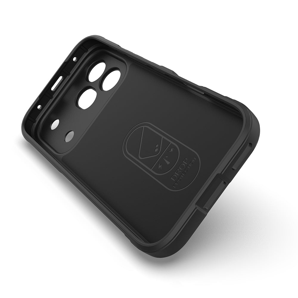 Honor 600 Pro 5G Kılıf Esnek TPU Oyuklu Arka Yüzey Tasarımlı Zore Etnik Silikon Kapak Siyah