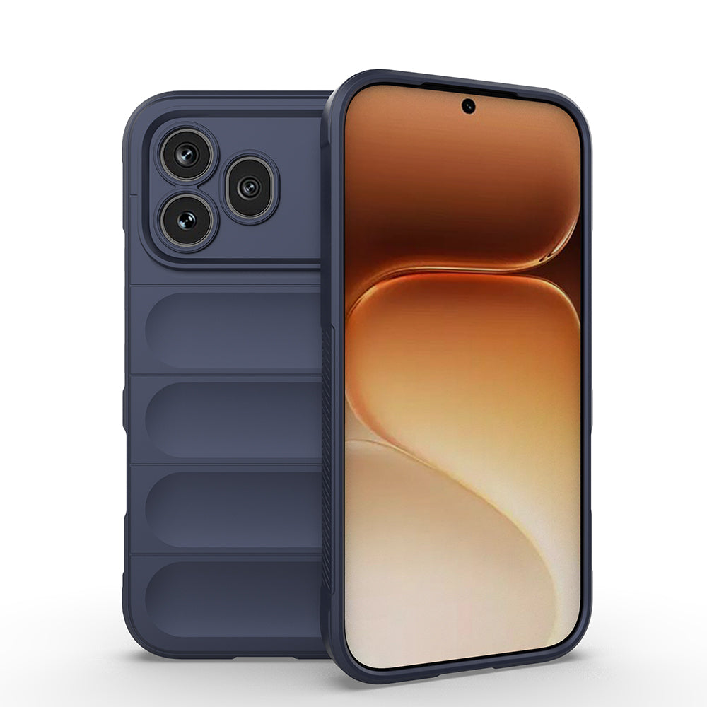 Honor 600 Pro 5G Kılıf Esnek TPU Oyuklu Arka Yüzey Tasarımlı Zore Etnik Silikon Kapak Lacivert