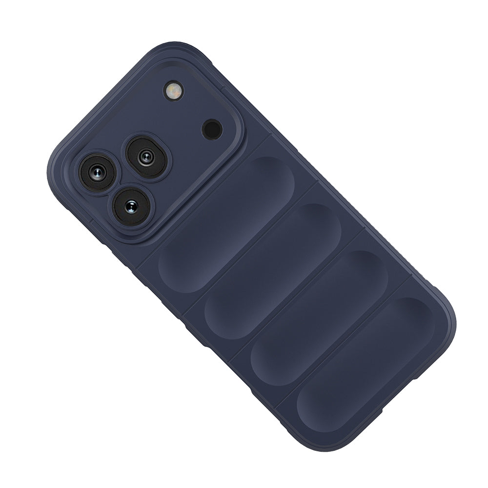 Honor 600 Pro 5G Kılıf Esnek TPU Oyuklu Arka Yüzey Tasarımlı Zore Etnik Silikon Kapak Lacivert