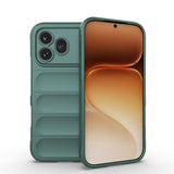 Honor 600 Pro 5G Kılıf Esnek TPU Oyuklu Arka Yüzey Tasarımlı Zore Etnik Silikon Kapak Koyu Yeşil