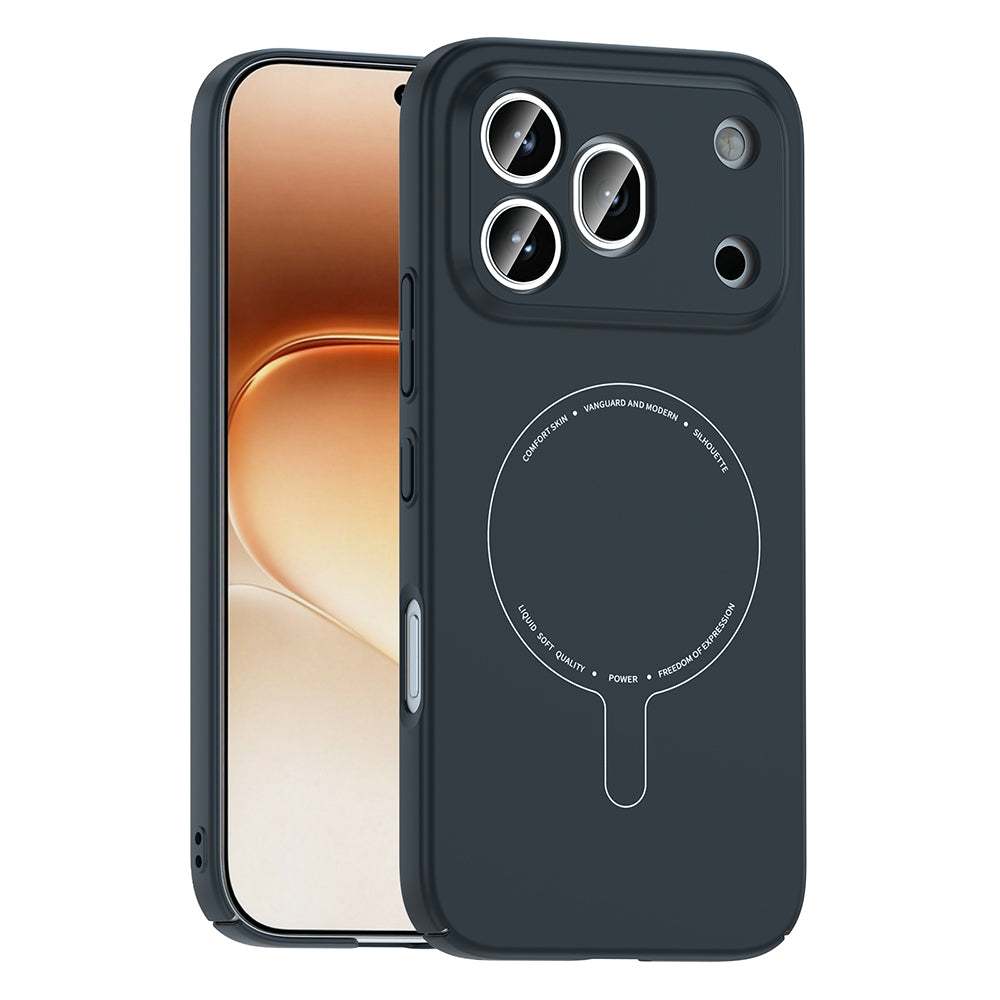 Honor 600 Pro 5G Kılıf M-Safe Şarj Özellikli Kamera Korumalı Zore Elio Sert PC Kapak Lacivert