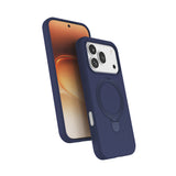 Honor 600 Pro 5G Kılıf M-safe Şarj Özellikli Standlı Zore Samara Kapak Lacivert