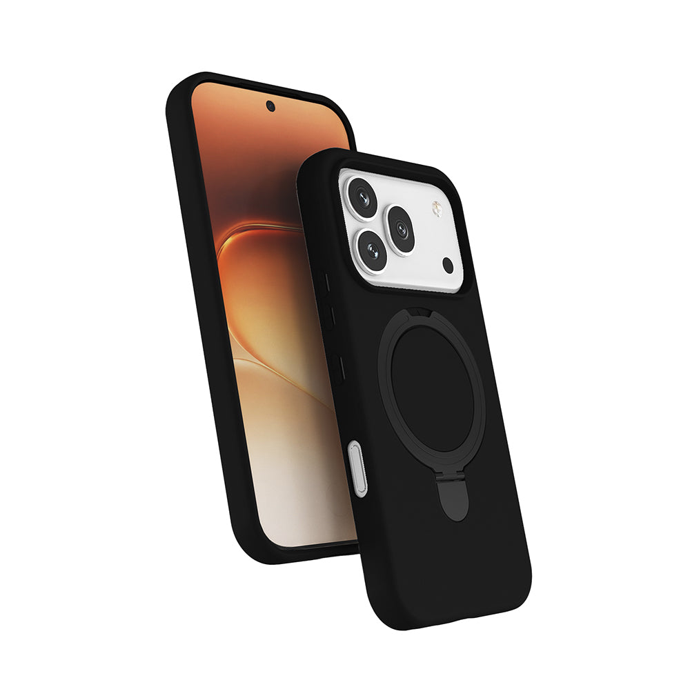 Honor 600 Pro 5G Kılıf M-safe Şarj Özellikli Standlı Zore Samara Kapak Siyah