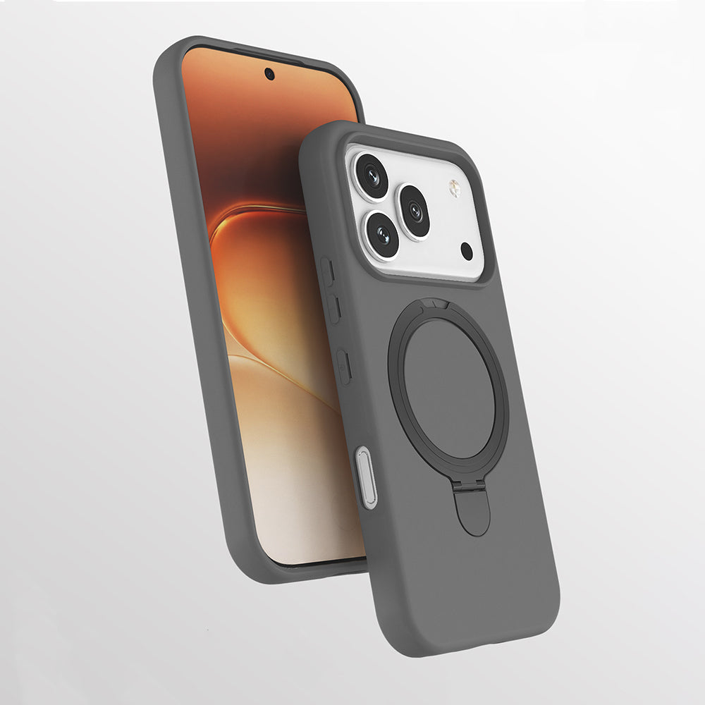 Honor 600 Pro 5G Kılıf M-safe Şarj Özellikli Standlı Zore Samara Kapak Turuncu
