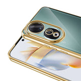 Honor 90 Kılıf Kamera Korumalı Logo Gösteren Zore Omega Kapak Gümüş