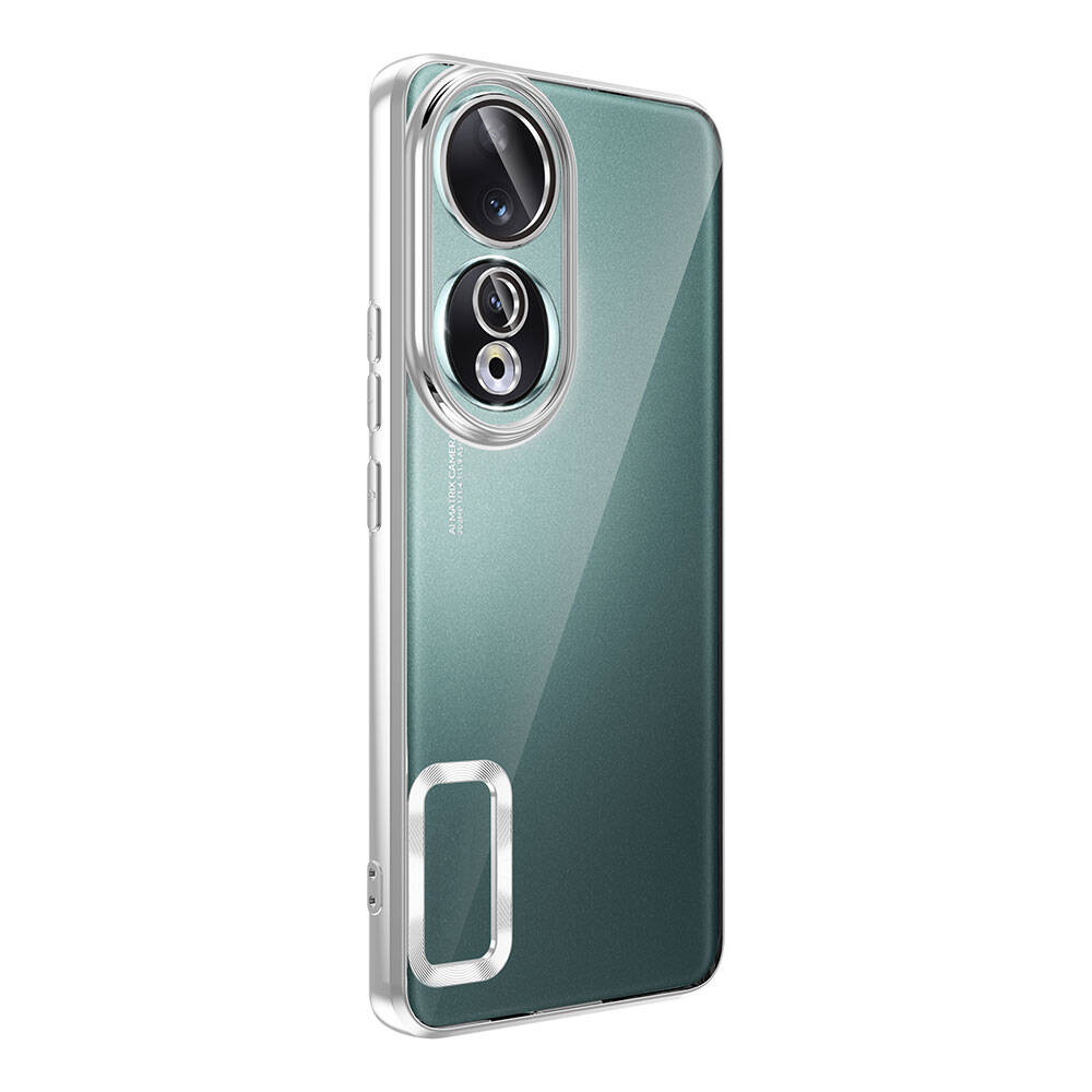 Honor 90 Kılıf Kamera Korumalı Logo Gösteren Zore Omega Kapak Rose Gold