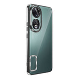 Honor 90 Kılıf Kamera Korumalı Logo Gösteren Zore Omega Kapak Gümüş