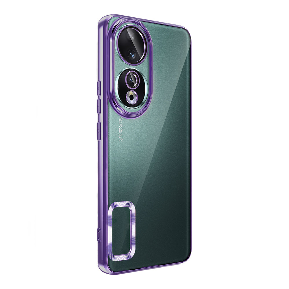 Honor 90 Kılıf Kamera Korumalı Logo Gösteren Zore Omega Kapak Derin Mor