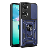 Honor 90 Kılıf Magnetik Standlı Kamera Korumalı Zore Sürgülü Vega Kapak Siyah