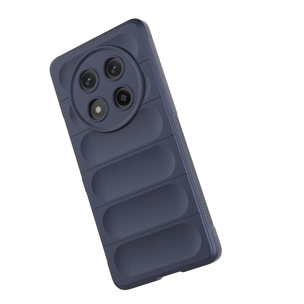 Honor Magic 7 Lite Kılıf Esnek TPU Oyuklu Arka Yüzey Tasarımlı Zore Etnik Silikon Kapak Koyu Yeşil