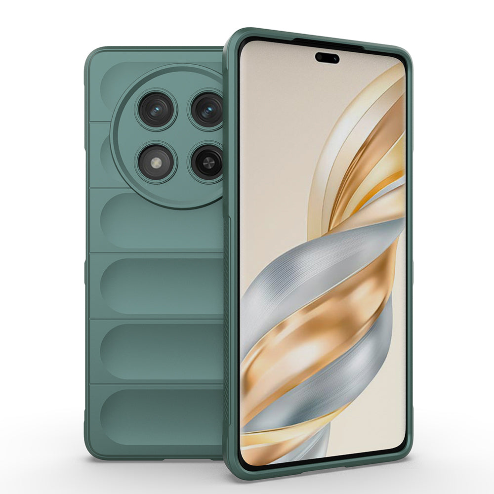 Honor Magic 7 Lite Kılıf Esnek TPU Oyuklu Arka Yüzey Tasarımlı Zore Etnik Silikon Kapak Lacivert