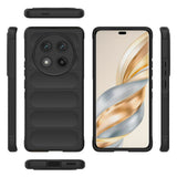 Honor Magic 7 Lite Kılıf Esnek TPU Oyuklu Arka Yüzey Tasarımlı Zore Etnik Silikon Kapak Koyu Yeşil