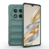 Honor Magic 7 Lite Kılıf Esnek TPU Oyuklu Arka Yüzey Tasarımlı Zore Etnik Silikon Kapak Koyu Yeşil