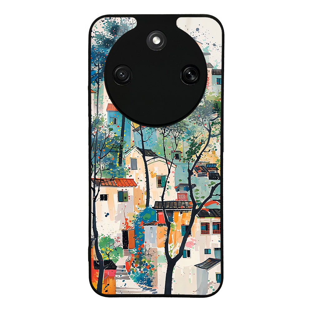 Honor Magic 8 Lite 5G Kılıf Kamera Korumalı Desenli Lusi Kapak Evler