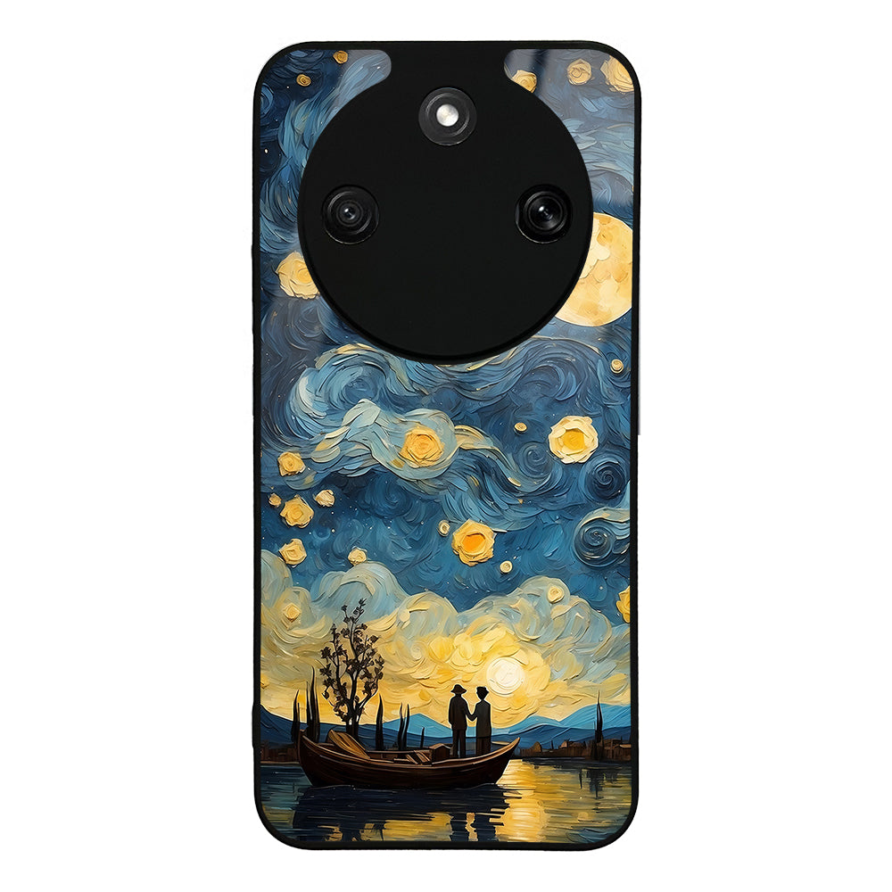 Honor Magic 8 Lite 5G Kılıf Kamera Korumalı Desenli Lusi Kapak Kayık