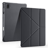 Honor MagicPad 2 Kılıf Zore Tri Folding Kalem Bölmeli Standlı Kılıf Koyu Yeşil