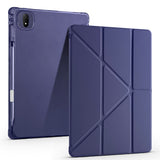Honor MagicPad 2 Kılıf Zore Tri Folding Kalem Bölmeli Standlı Kılıf Lacivert