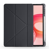 Honor Pad 10 12.1 Kılıf Zore Tri Folding Kalem Bölmeli Standlı Kılıf Siyah