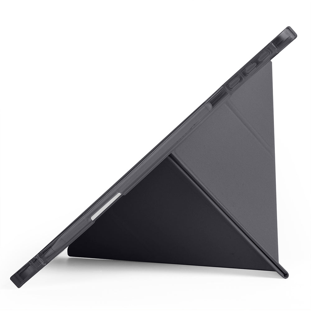 Honor Pad 10 12.1 Kılıf Zore Tri Folding Kalem Bölmeli Standlı Kılıf Siyah