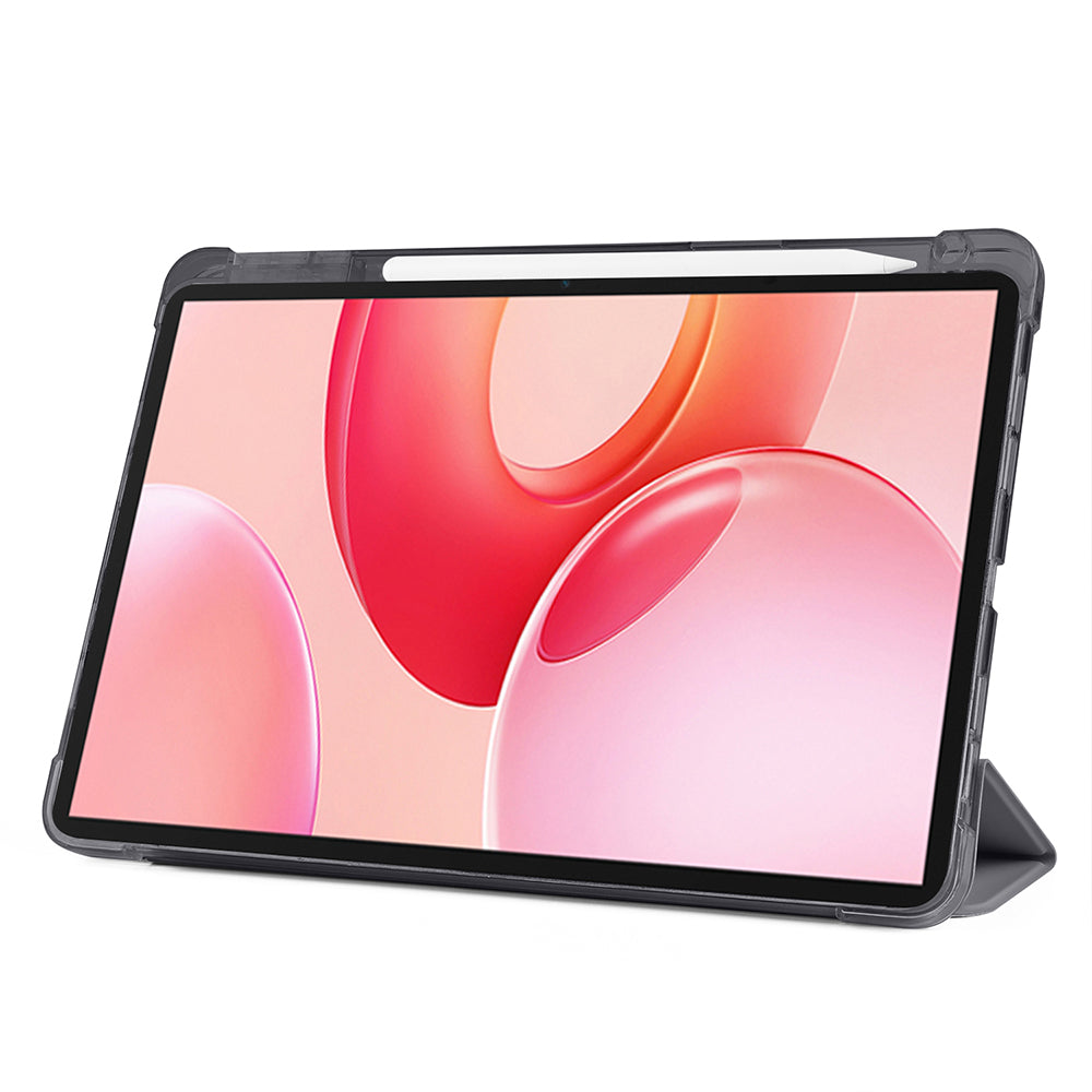 Honor Pad 10 12.1 Kılıf Zore Tri Folding Kalem Bölmeli Standlı Kılıf Siyah