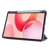 Honor Pad 10 12.1 Kılıf Zore Tri Folding Kalem Bölmeli Standlı Kılıf Siyah