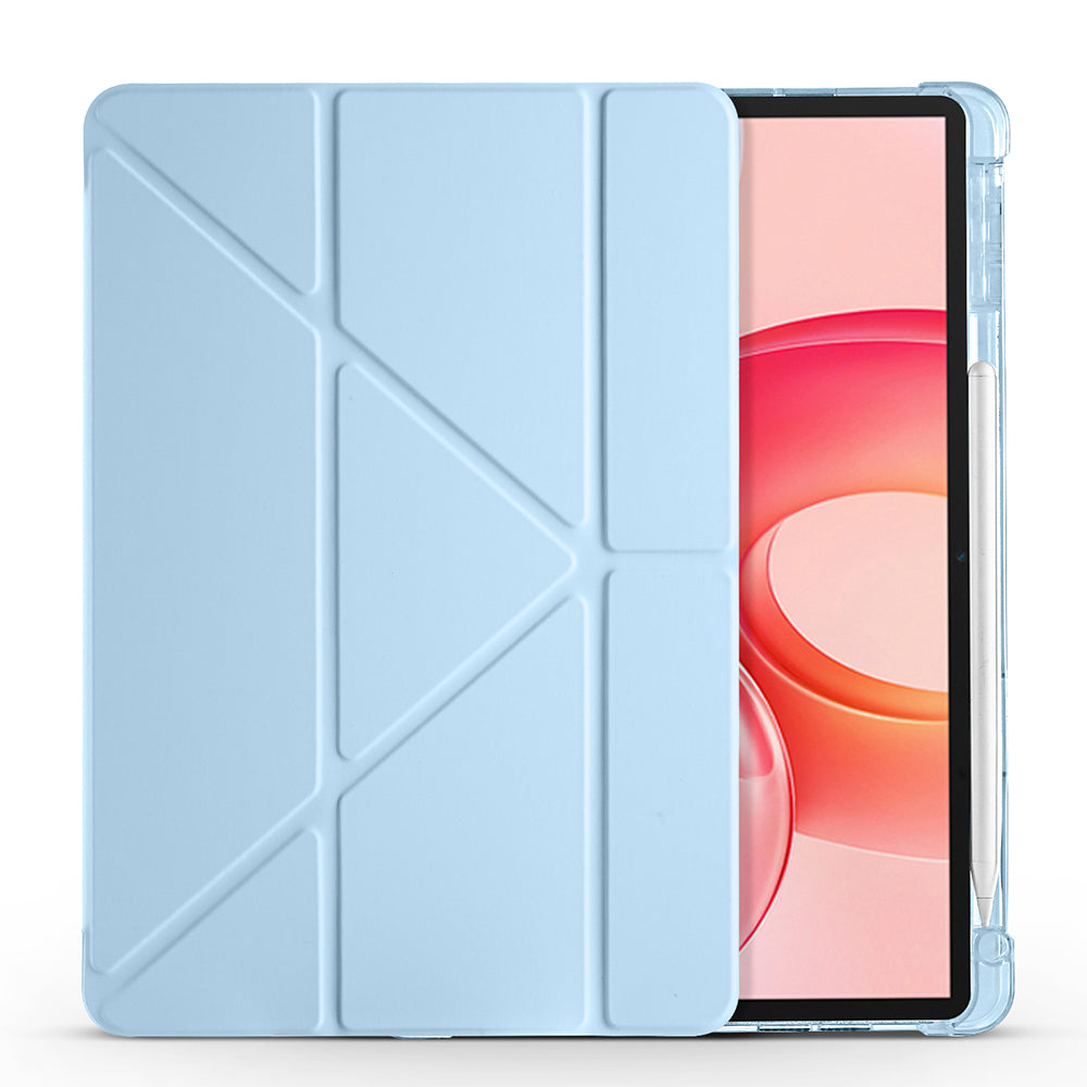 Honor Pad 10 12.1 Kılıf Zore Tri Folding Kalem Bölmeli Standlı Kılıf Siyah