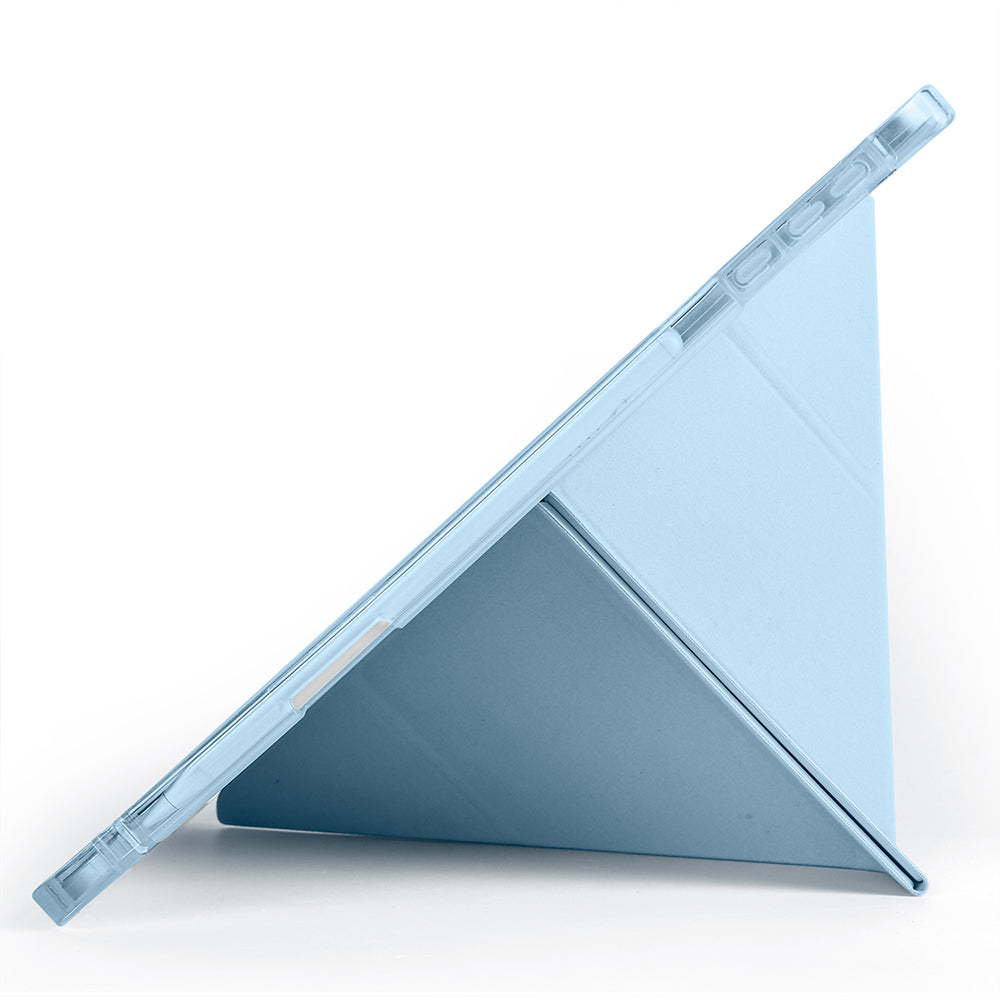 Honor Pad 10 12.1 Kılıf Zore Tri Folding Kalem Bölmeli Standlı Kılıf Siyah