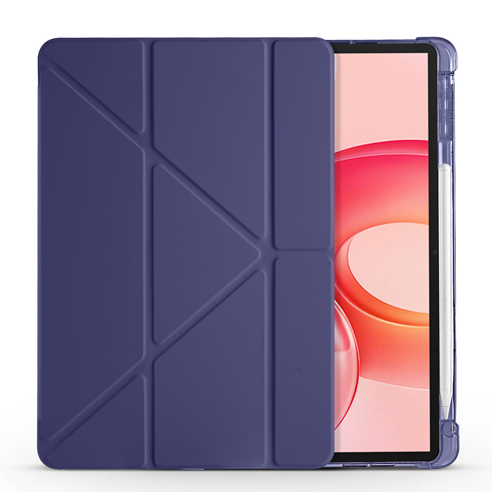 Honor Pad 10 12.1 Kılıf Zore Tri Folding Kalem Bölmeli Standlı Kılıf Siyah
