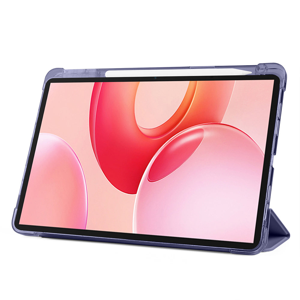 Honor Pad 10 12.1 Kılıf Zore Tri Folding Kalem Bölmeli Standlı Kılıf Siyah