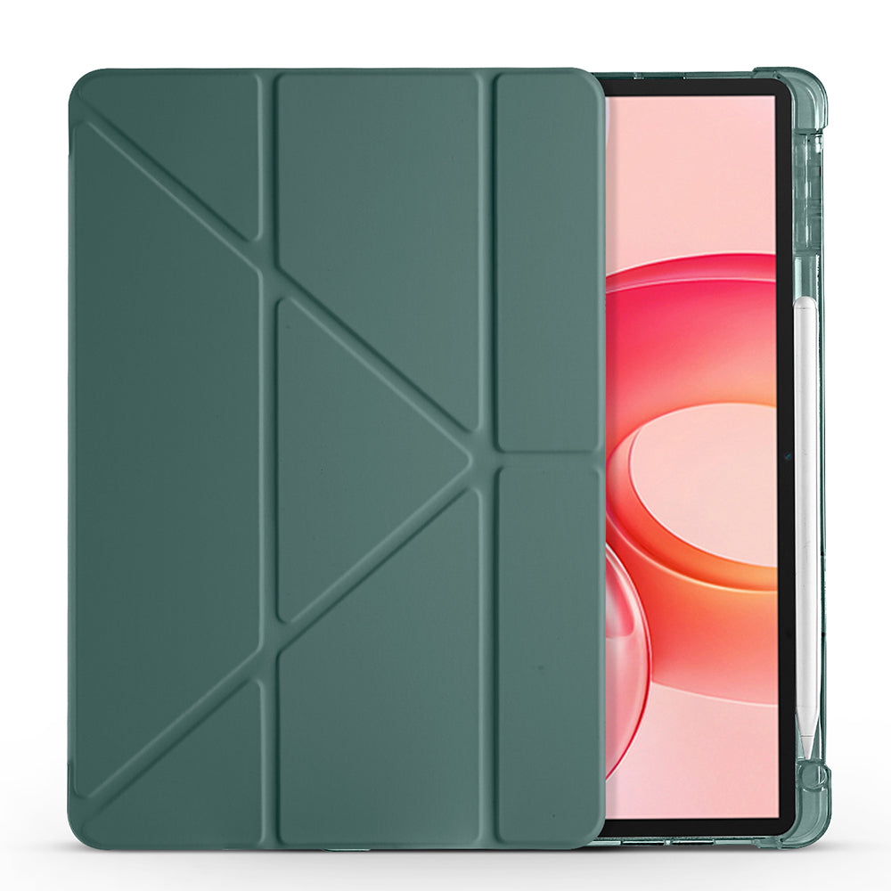 Honor Pad 10 12.1 Kılıf Zore Tri Folding Kalem Bölmeli Standlı Kılıf Siyah