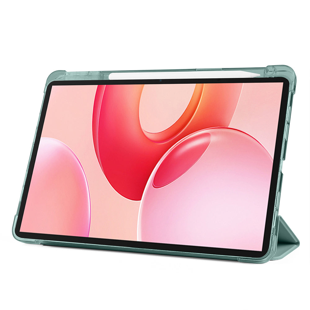 Honor Pad 10 12.1 Kılıf Zore Tri Folding Kalem Bölmeli Standlı Kılıf Siyah