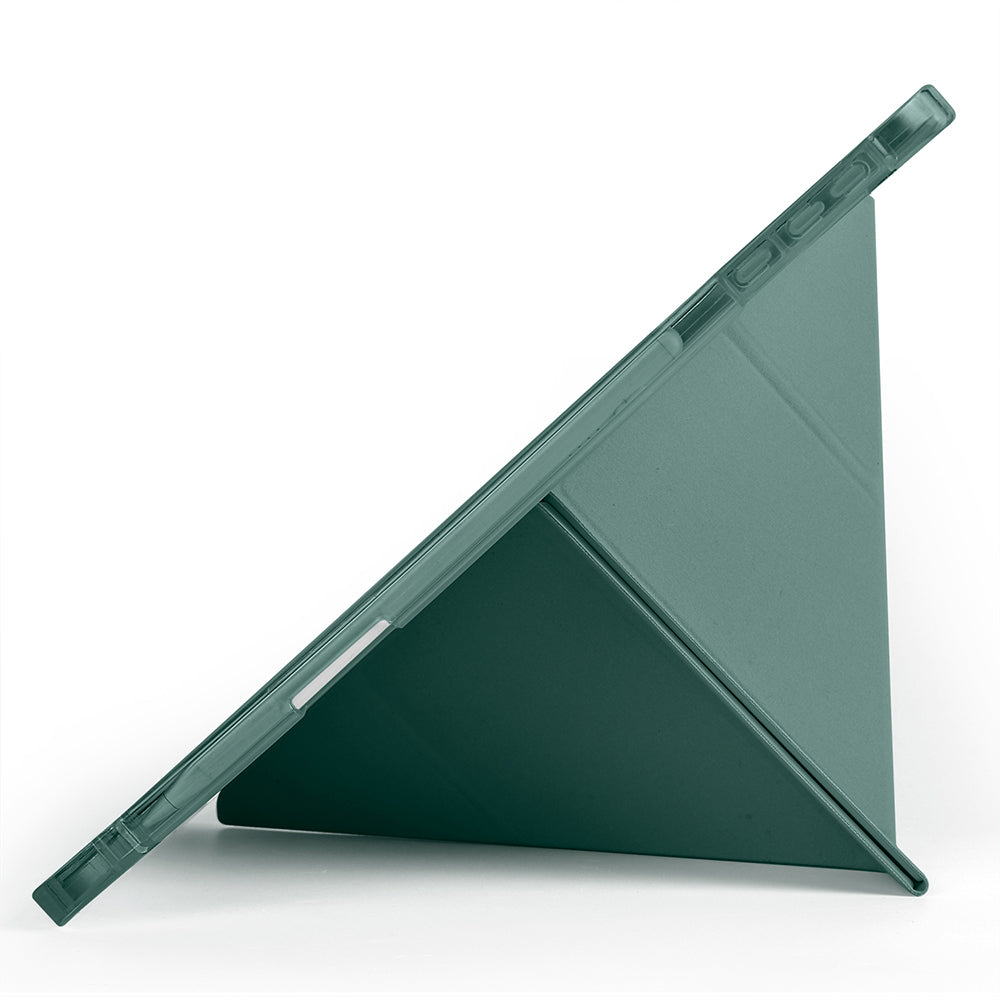 Honor Pad 10 12.1 Kılıf Zore Tri Folding Kalem Bölmeli Standlı Kılıf Siyah