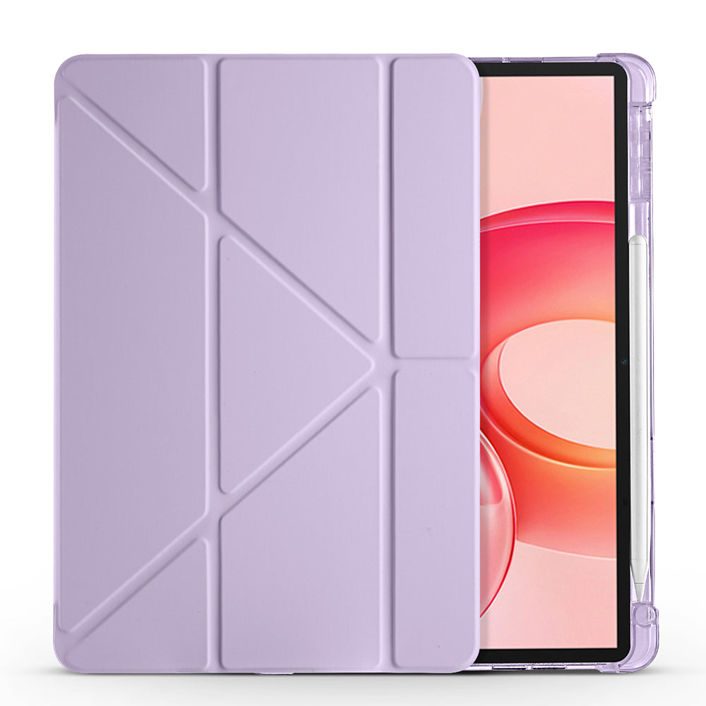 Honor Pad 10 12.1 Kılıf Zore Tri Folding Kalem Bölmeli Standlı Kılıf Siyah