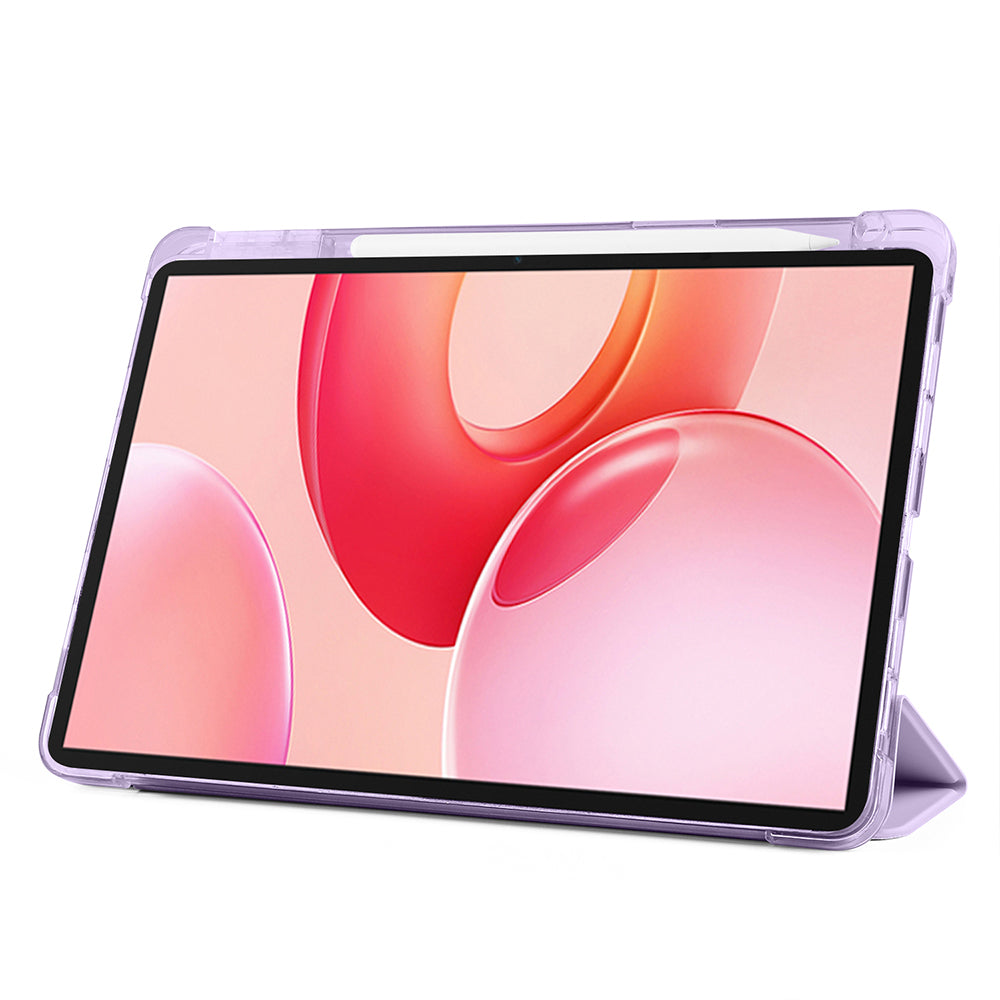 Honor Pad 10 12.1 Kılıf Zore Tri Folding Kalem Bölmeli Standlı Kılıf Siyah