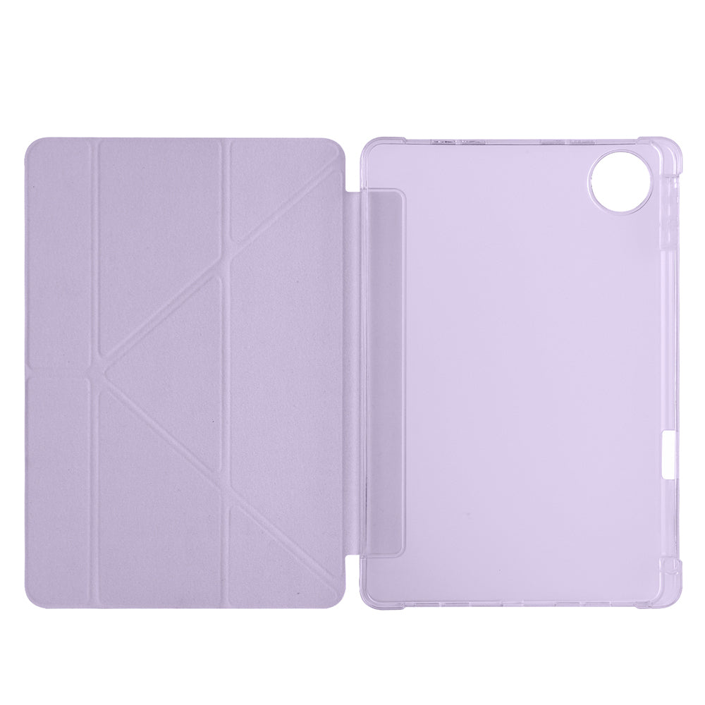 Honor Pad 10 12.1 Kılıf Zore Tri Folding Kalem Bölmeli Standlı Kılıf Mor