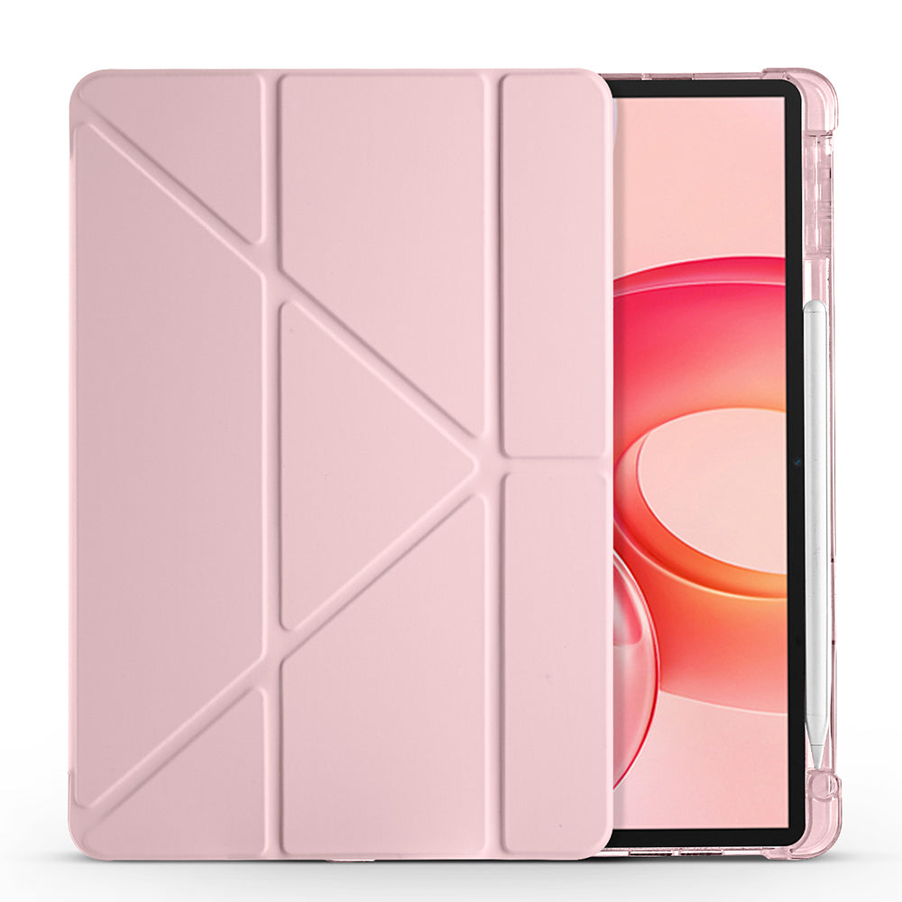 Honor Pad 10 12.1 Kılıf Zore Tri Folding Kalem Bölmeli Standlı Kılıf Siyah