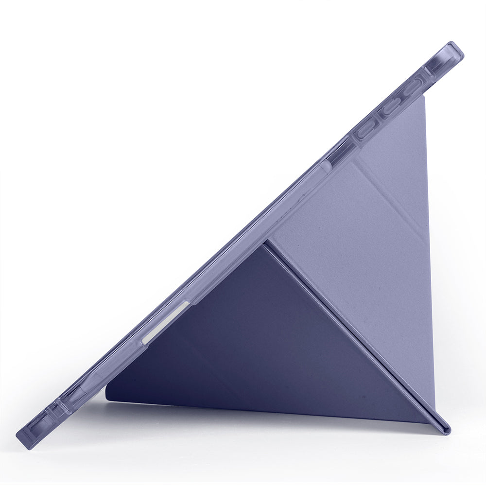 Honor Pad 10 12.1 Kılıf Tri Folding Kalem Bölmeli Standlı Kılıf Mor